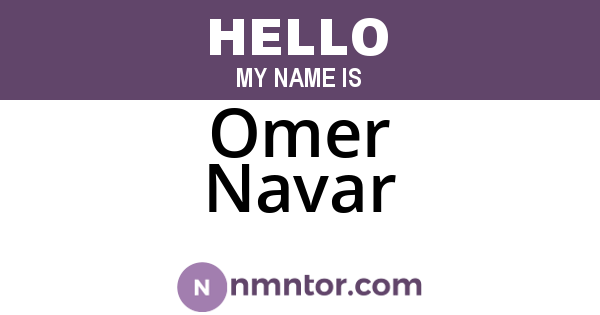 Omer Navar