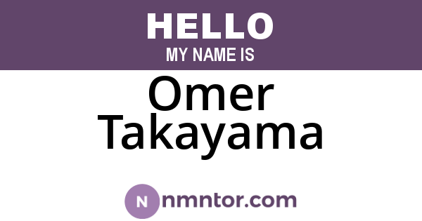 Omer Takayama