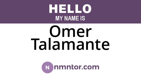 Omer Talamante