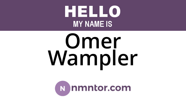 Omer Wampler