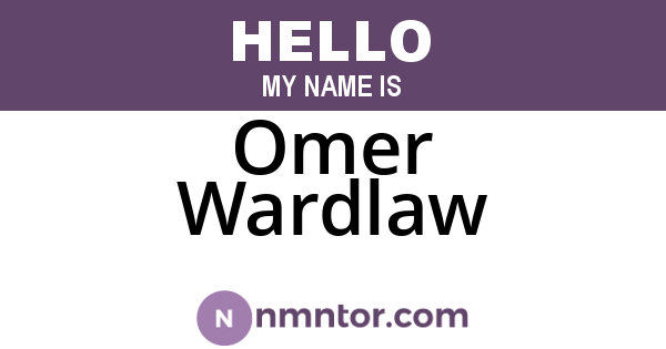 Omer Wardlaw