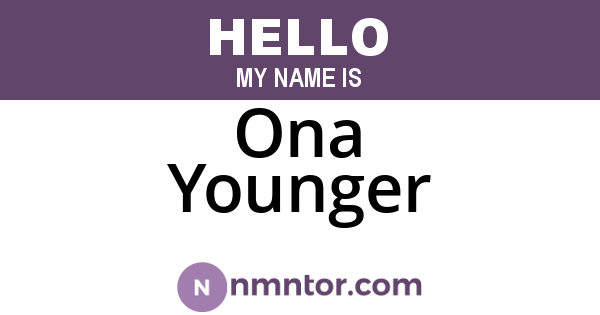 Ona Younger