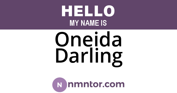 Oneida Darling