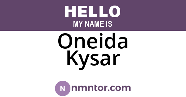 Oneida Kysar