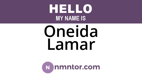 Oneida Lamar