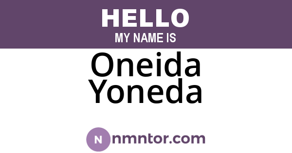 Oneida Yoneda