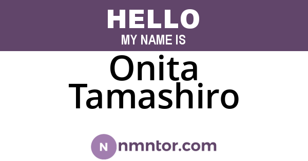 Onita Tamashiro
