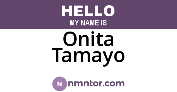 Onita Tamayo