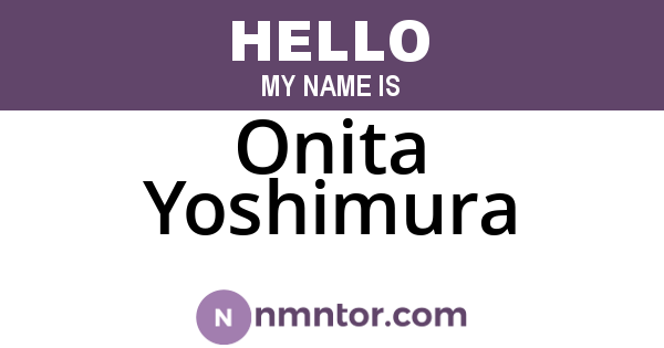 Onita Yoshimura