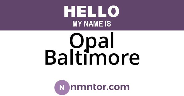 Opal Baltimore