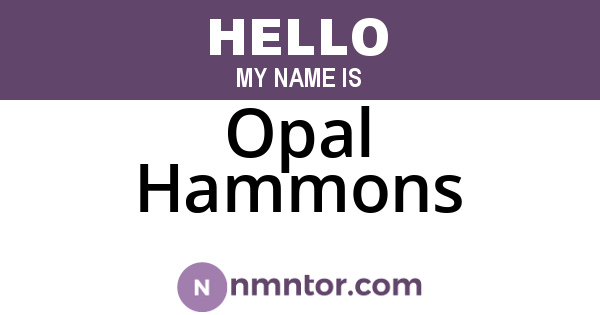 Opal Hammons