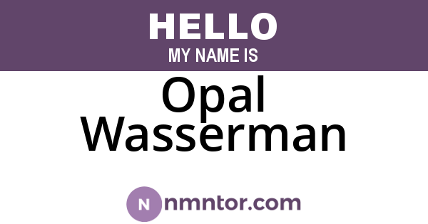 Opal Wasserman