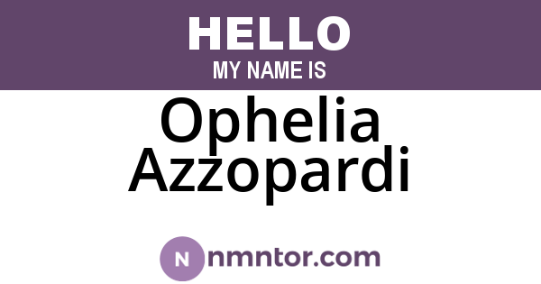 Ophelia Azzopardi