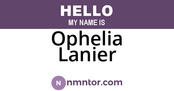 Ophelia Lanier