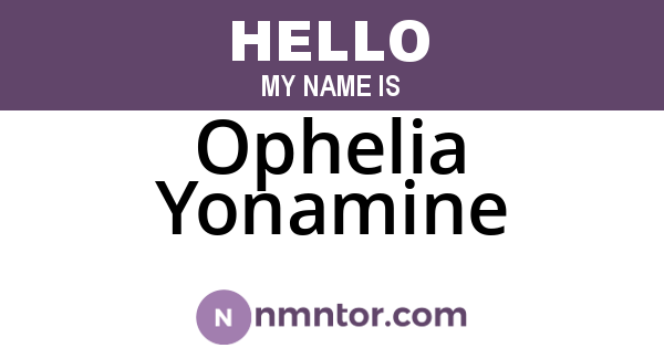 Ophelia Yonamine
