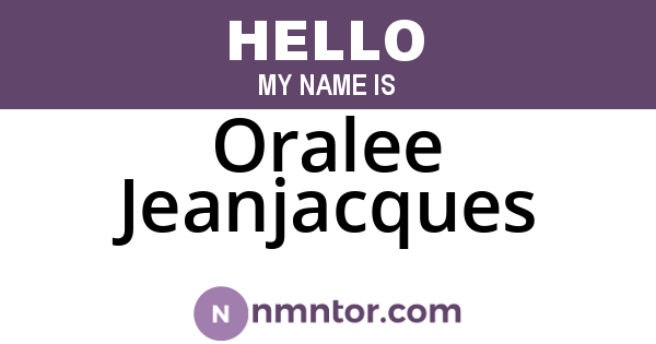 Oralee Jeanjacques