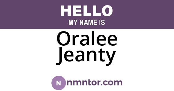 Oralee Jeanty