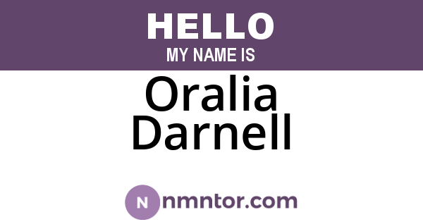 Oralia Darnell