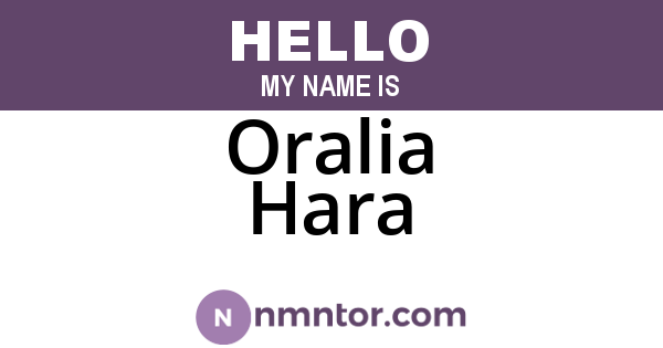 Oralia Hara