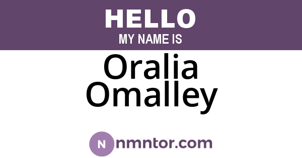 Oralia Omalley
