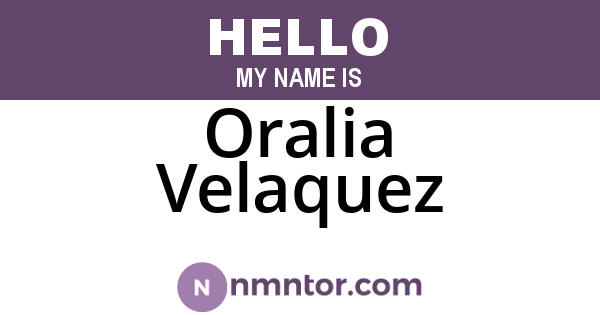 Oralia Velaquez