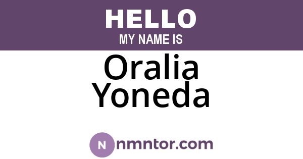 Oralia Yoneda