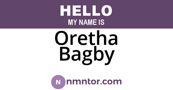 Oretha Bagby
