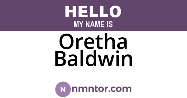 Oretha Baldwin
