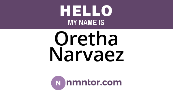 Oretha Narvaez