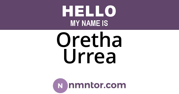 Oretha Urrea