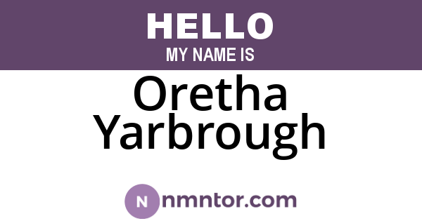 Oretha Yarbrough