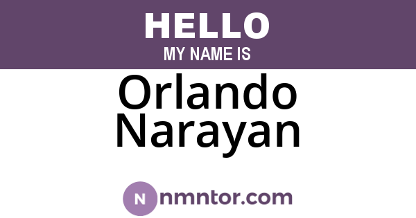 Orlando Narayan