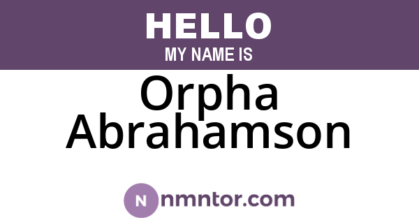 Orpha Abrahamson