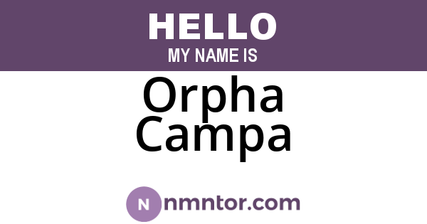 Orpha Campa