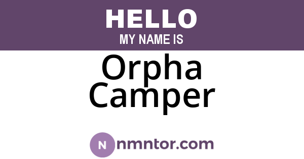 Orpha Camper