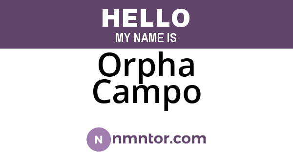 Orpha Campo