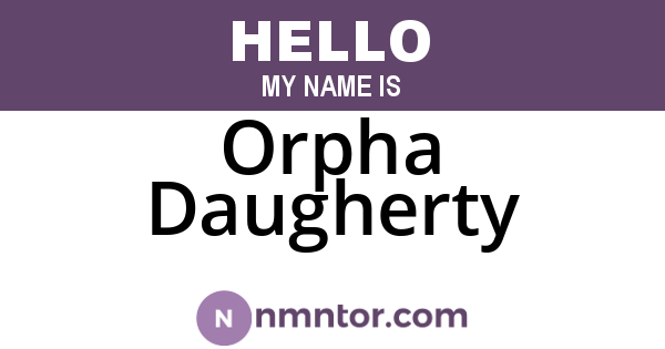 Orpha Daugherty