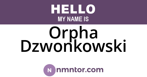 Orpha Dzwonkowski