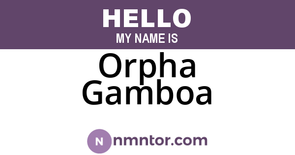 Orpha Gamboa