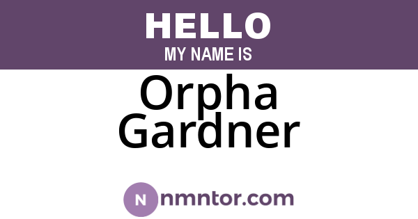 Orpha Gardner