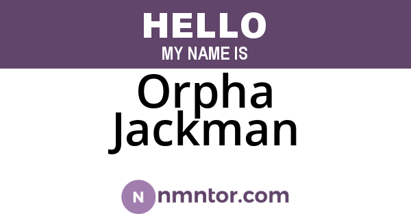 Orpha Jackman