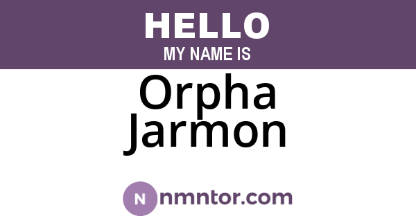Orpha Jarmon