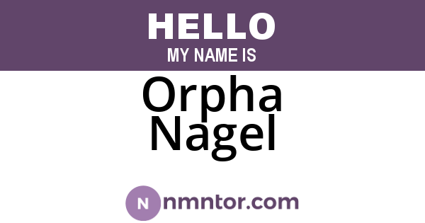 Orpha Nagel