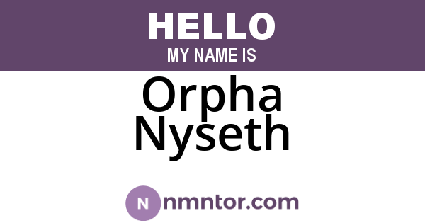 Orpha Nyseth