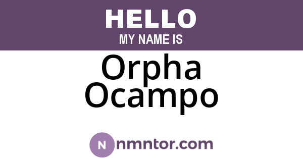 Orpha Ocampo