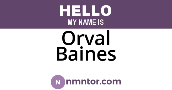 Orval Baines