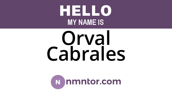 Orval Cabrales