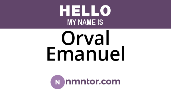 Orval Emanuel