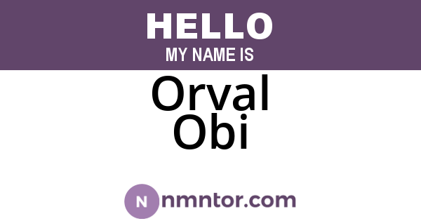 Orval Obi