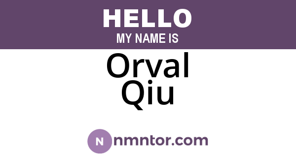 Orval Qiu